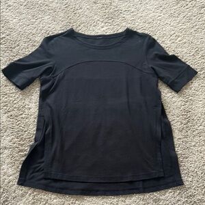 Lululemon Black Women's Top has slit